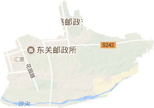 汇源街道地形地图