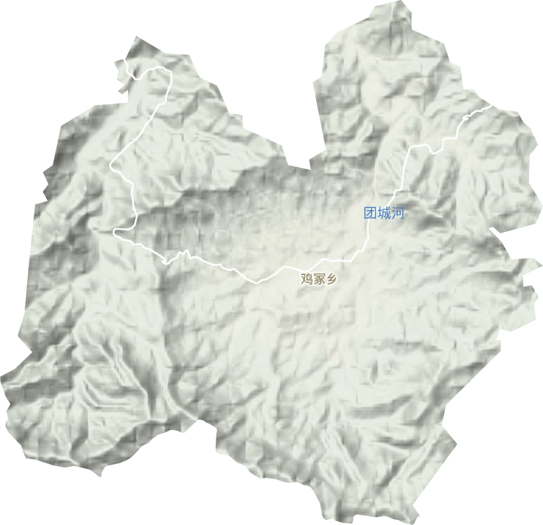 团城乡地形地图