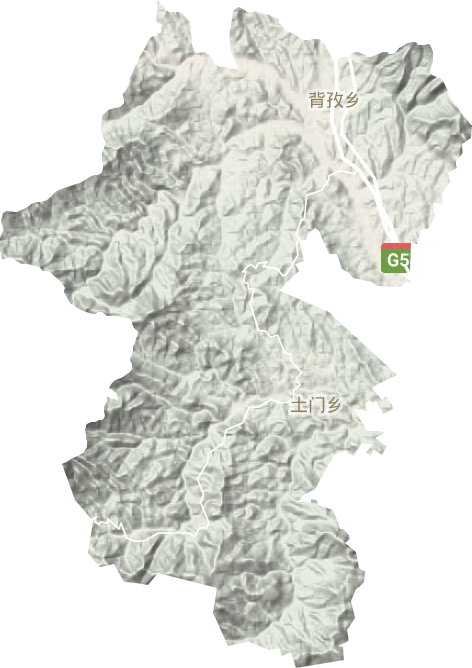 背孜乡地形地图