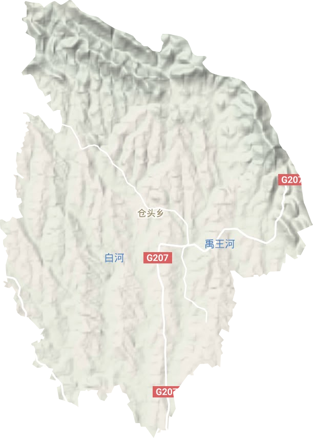 仓头乡地形地图