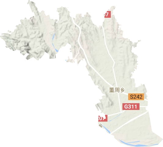 董周乡地形地图