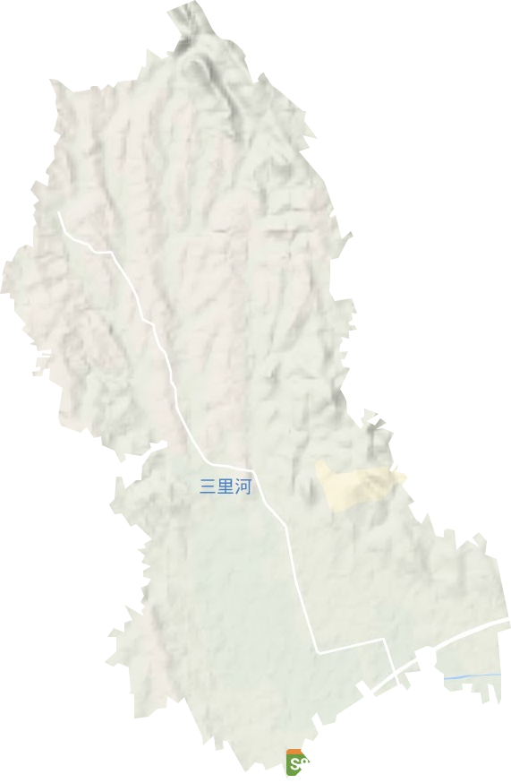张店乡地形地图