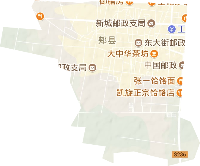 龙山街道地形地图