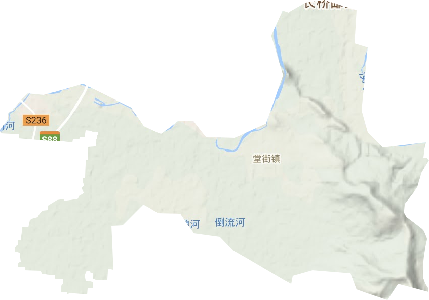 堂街镇地形地图