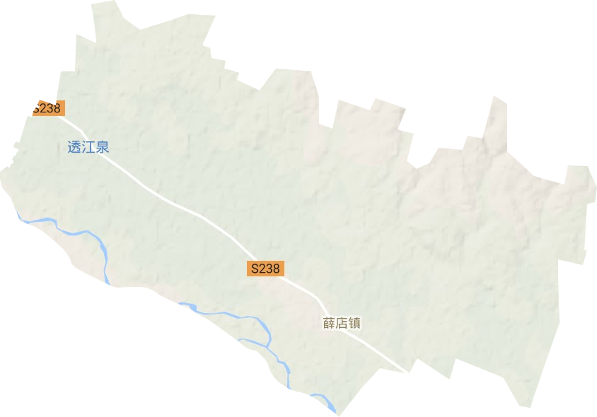 薛店镇地形地图
