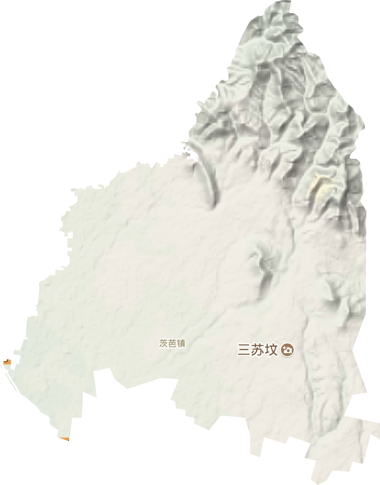 茨芭镇地形地图