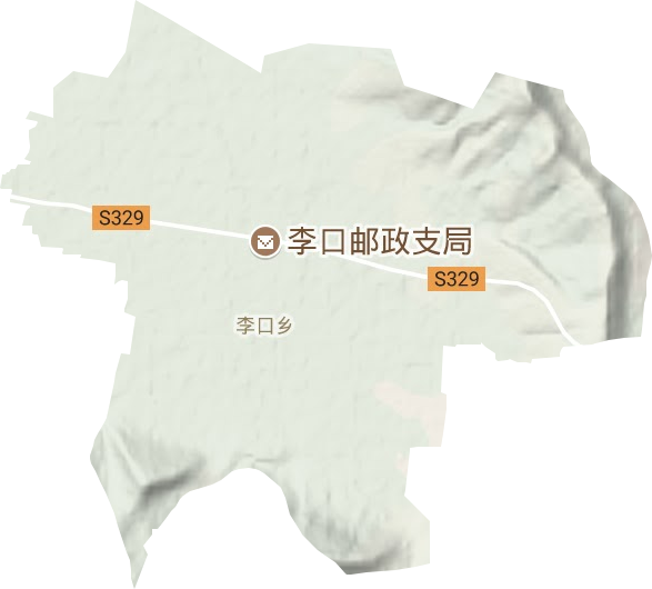 李口镇地形地图