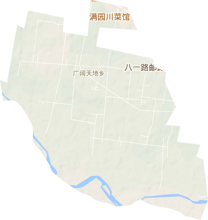 广阔天地乡地形地图