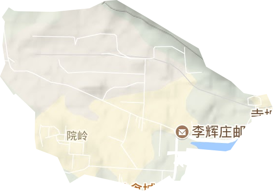院岭街道地形地图