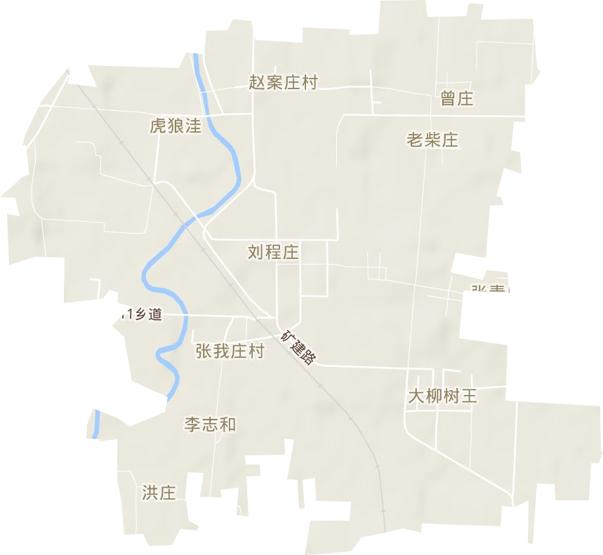 矿建街道地形地图