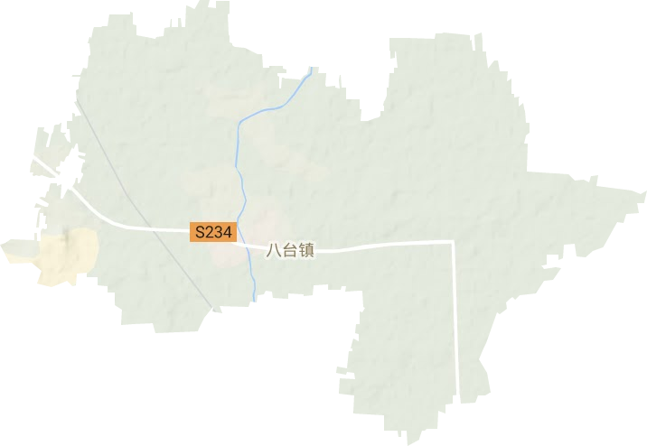 八台镇地形地图