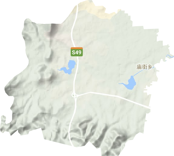 庙街乡地形地图