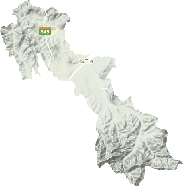 杨庄乡地形地图