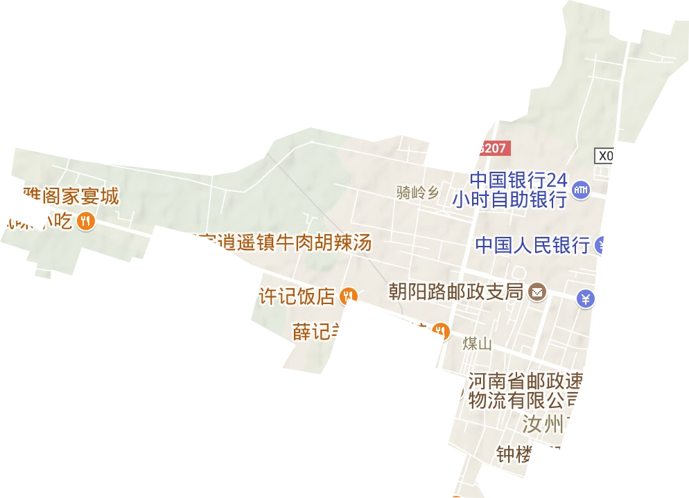 煤山街道地形地图