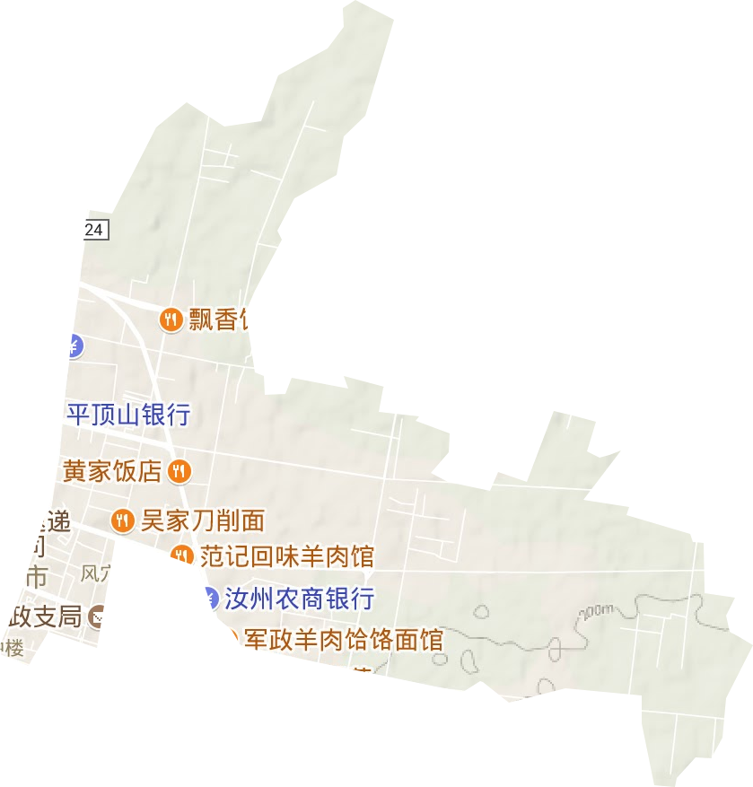 风穴路街道地形地图