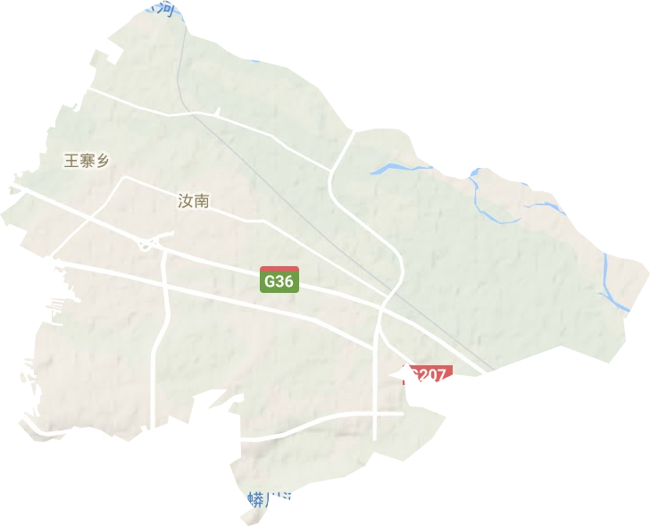 汝南街道地形地图