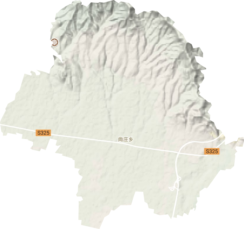 米庙镇地形地图