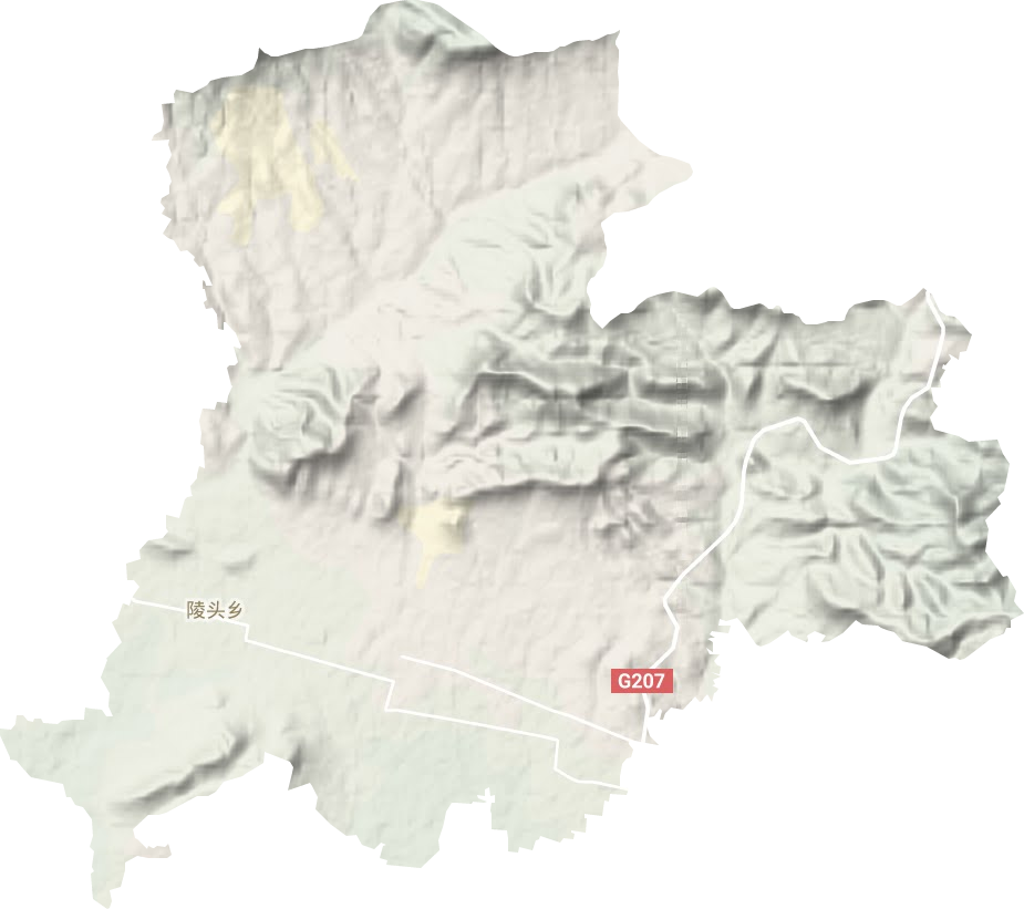 陵头镇地形地图