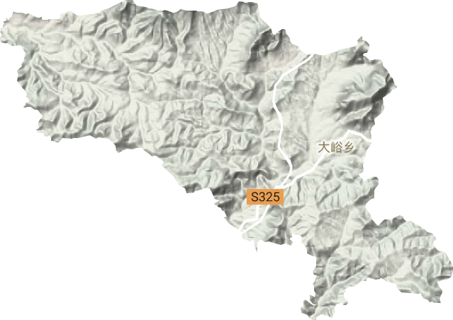 大峪镇地形地图