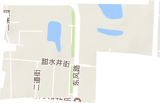 甜水井街道地形地图