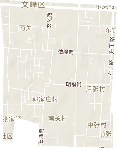 南关街道地形地图