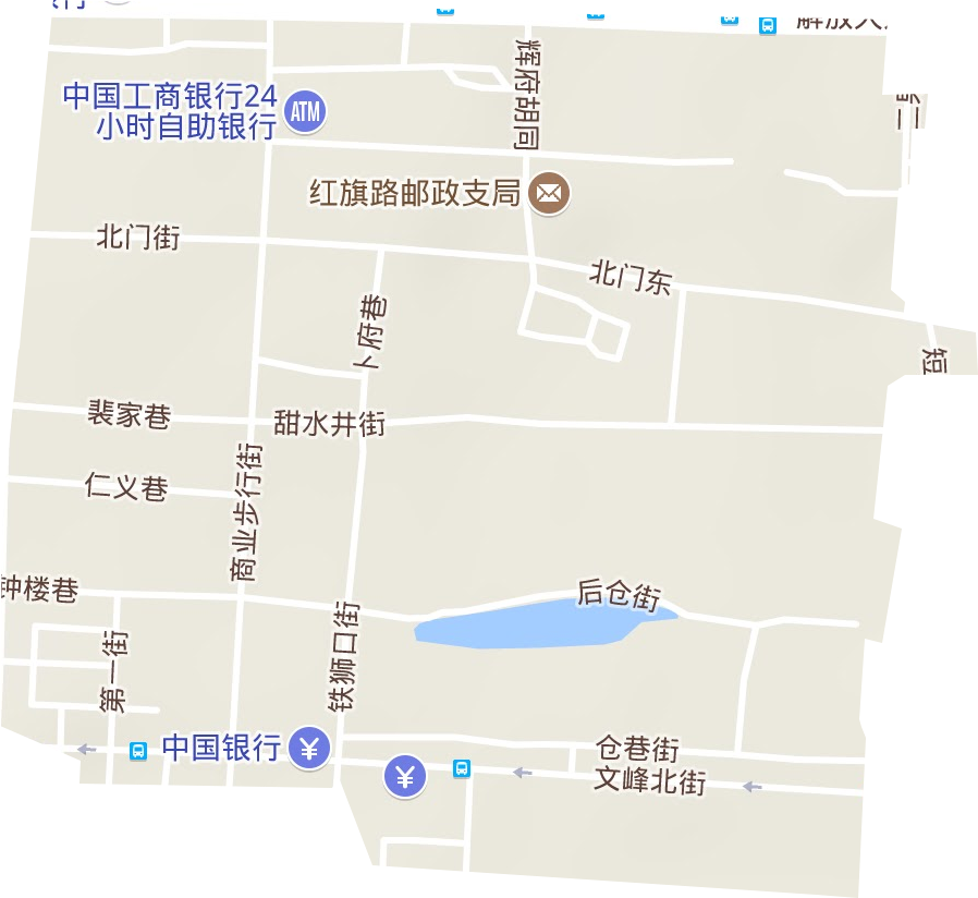 北大街街道地形地图