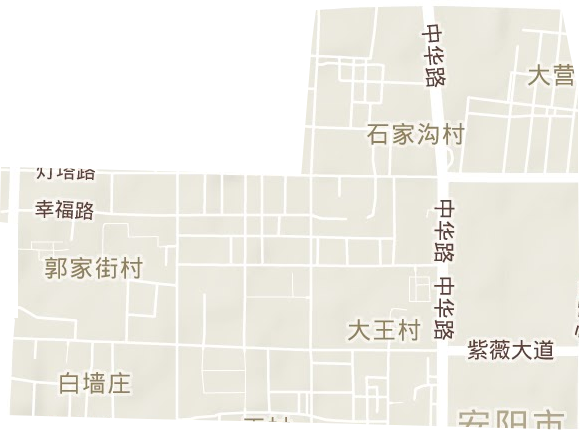 紫薇大道街道地形地图