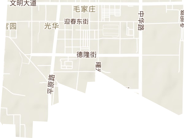光华路街道地形地图