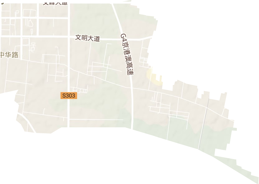 中华路街道地形地图