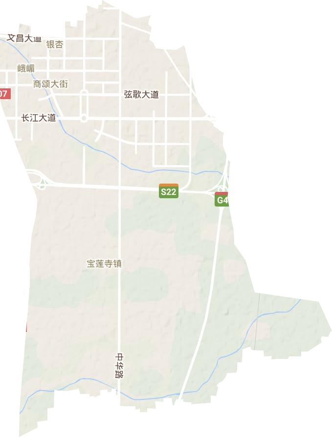 宝莲寺镇地形地图