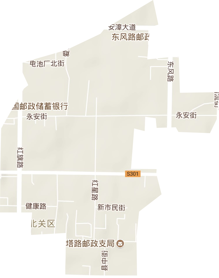 红旗路街道地形地图