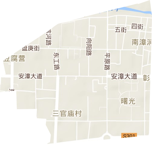 豆腐营街道地形地图