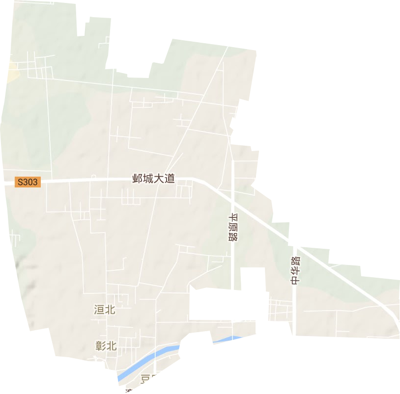 彰北街道地形地图