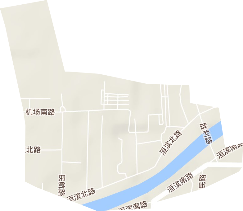 民航路街道地形地图