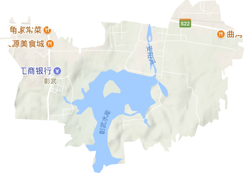 彰武街道地形地图