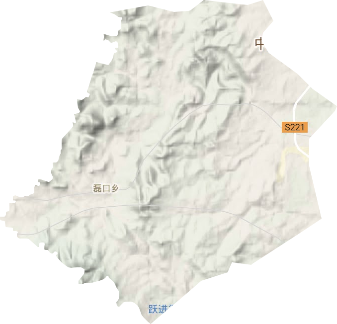 磊口乡地形地图