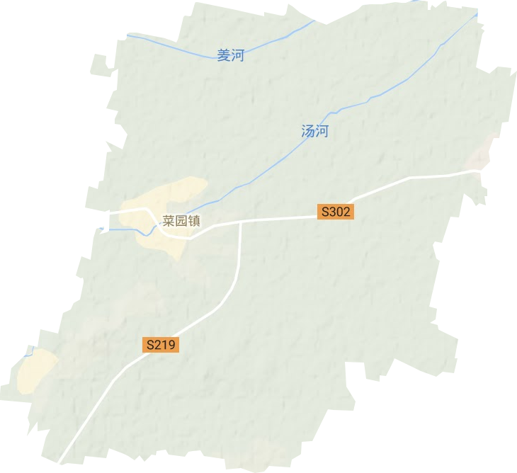 菜园镇地形地图