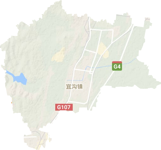 宜沟镇地形地图
