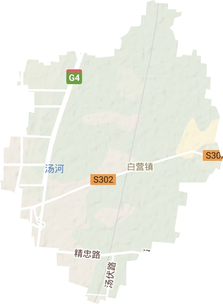 白营镇地形地图