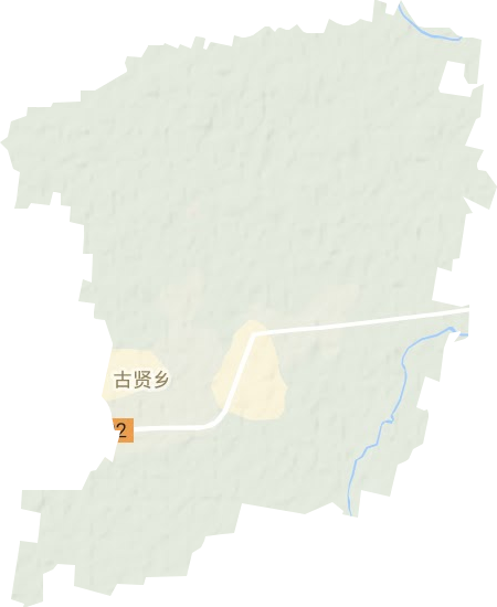 古贤镇地形地图