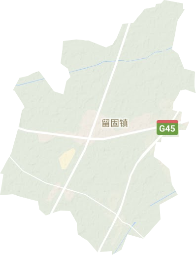 留固镇地形地图