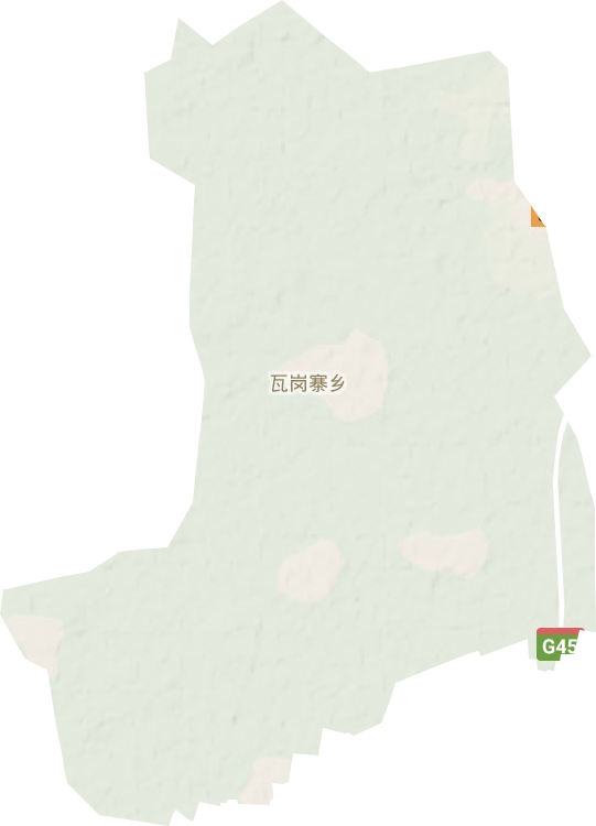瓦岗寨乡地形地图