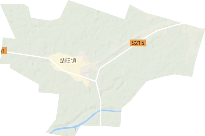 楚旺镇地形地图