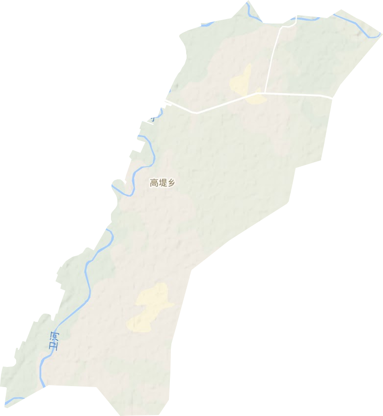 高堤乡地形地图