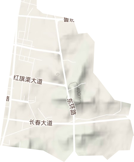 桂园街道地形地图