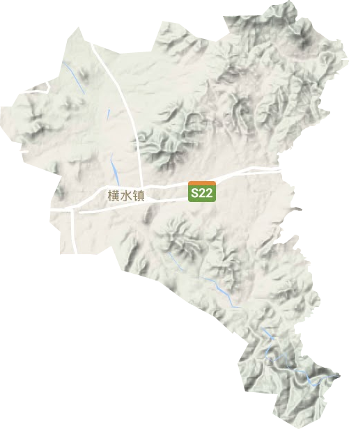横水镇地形地图