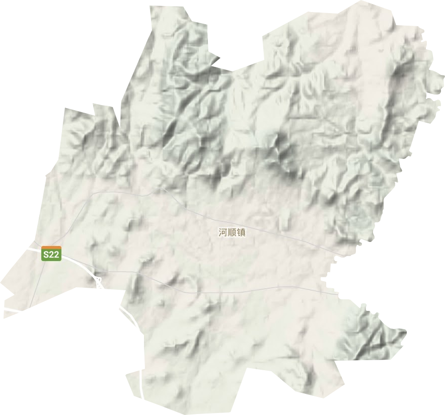 河顺镇地形地图