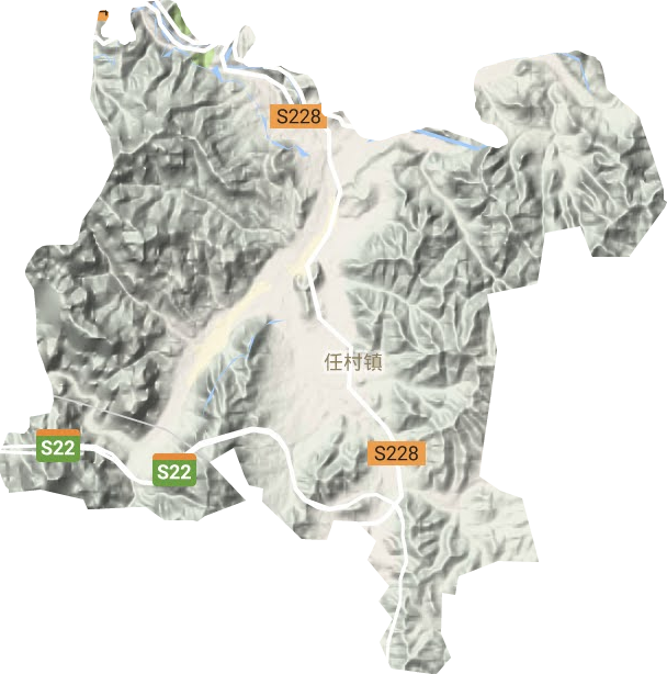 任村镇地形地图