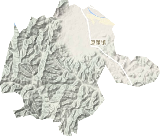原康镇地形地图