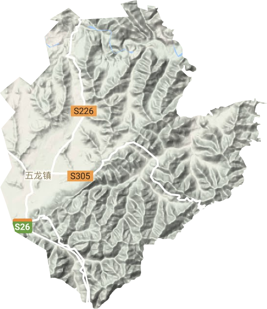 五龙镇地形地图